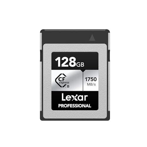 Image of Lexar CFexpress Professional 128GB, Type B, 1000MB/s, 4k video recorder, Silver Series, Grey