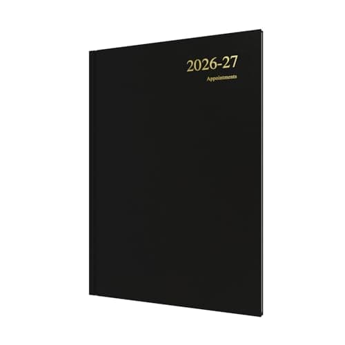 Image of 2026-2027 Mid/Academic Year Planner - 13 Month A4 Week-to-View with Appointments - Yellow - Collins Debden Essential Range Black (ESSA43M.99-2627)