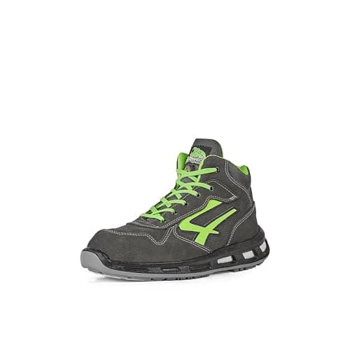 Image of U-Power Red Lion Hummer, Safety Shoes, High, Lightweight and Flexible, Anti perforation, Anti Puncture, with Infinergy Insert, with Aluminium Toe Caps (Grey & Green 42)