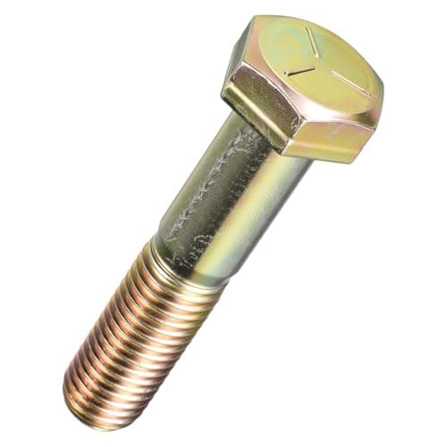 Image of Kozelo 5 Pcs Hex Head Screws Bolts - [9/16"-12x3"] Carbon Steel Grade 5 Hex Tap Hexagon Head Screw Machine Bolt Right Hand External Hex Drive, Yellow