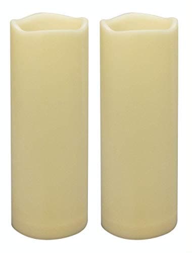 Image of 2 PCS 8" Waterproof LED Flameless Timer Candles, 1000 Hours Long Battery Life/Flickering Battery Operated Electric Outdoor LED Large Pillar Candle for Outside Lantern Festival Decor etc.