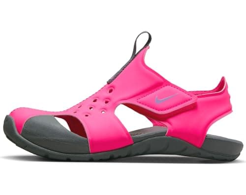 Image of Nike Sunray Protect 2 Flip-Flop, Hyper Pink/Fuchsia Glow-Smoke Grey, 11 UK Child