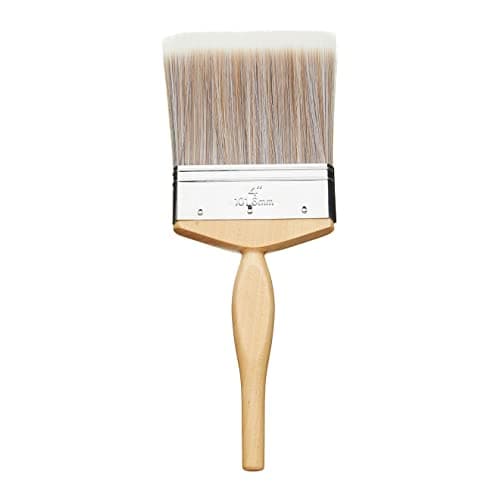 Image of Fit For The Job 4 inch Diamond DIY Paint Brush For A Smooth Finish Painting with Emulsion, Gloss and Satin Paints on Walls, Ceilings, Furniture, Wood & Metal, 4" 100mm