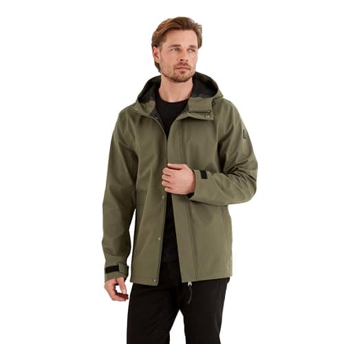 Image of TOG24 Flynn Men's 3L Waterproof Jacket, Breathable, Windproof, Water-Repellent Coating, Fused-Hood Peak