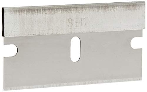 Image of Amazon Basics Single Edge Razor Blades, High Carbon Steel, Clam Shell, 100-Pack