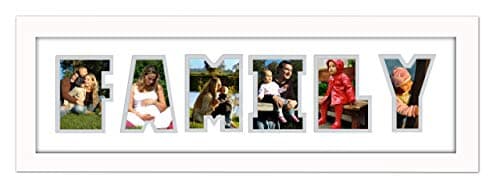 Image of Family Photo Frame Word Frame White Finish Birthday Picture Gift Present