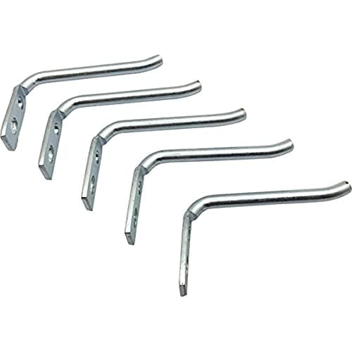 Image of HOME IT® Work Straight Hooks for Tool Board – Steel Tool Pegboard Hooks 3x5 cm – Heavy-Duty Wall Hooks for Garage & Workshop – Includes Screws – 5-Pack