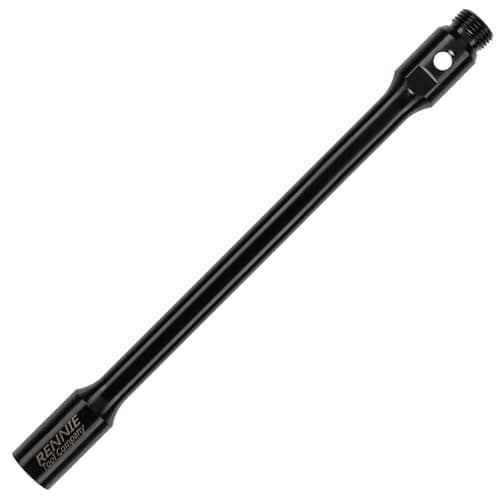 Image of Rennie Tools - 300mm Long 1/2" BSP Diamond Core Drill Extension Rod – Heavy Duty Steel Core Bit Extension Bar for SDS, SDS+ & Standard Core Drills. For Dry Core Drilling