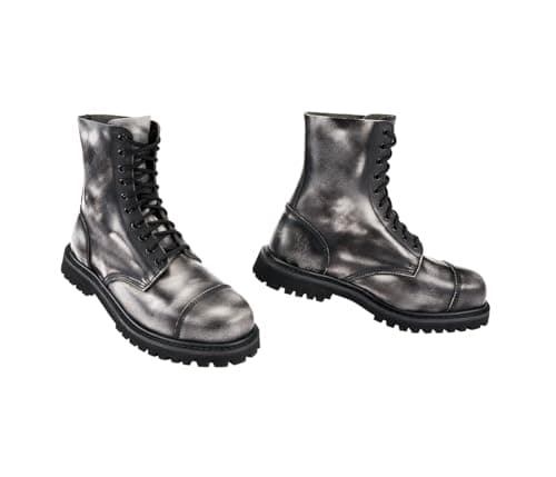 Image of Brandit Men's Rub Off Phantom 10 Eyelett Boots Combat, Black Grey, 9 UK