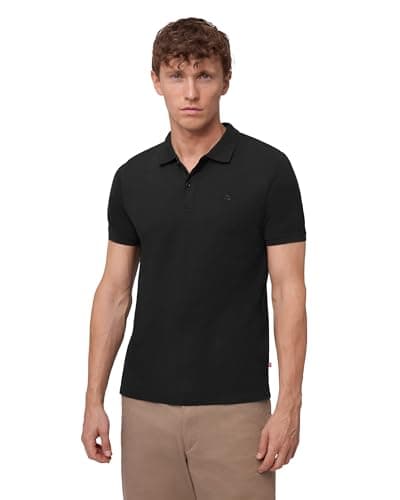 Image of DANISH ENDURANCE Polo Shirts for Men Adult, Organic Cotton Polo Shirt, Short Sleeve, 1 or 2 Pack, Black, XXL