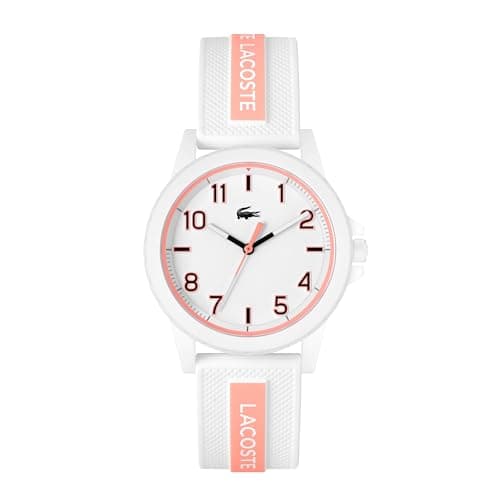 Image of Lacoste Analogue Quartz Watch for Youth RIDER Collection with White Silicone Bracelet - 2020143
