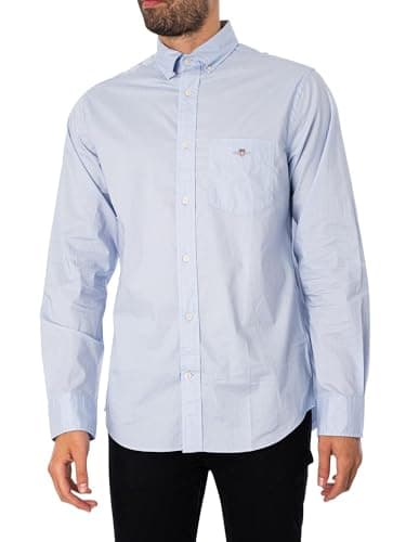 Image of GANT Mens Poplin Shirt Pale Blue L