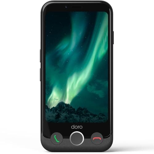 Image of Doro - Aurora A10 Mobile Phone – Senior Smartphone – Easy to Use – Assistance Button with GPS Location – Hearing Aid Compatible – USB Cable Included – Graphite