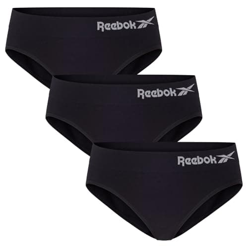 Image of Reebok Womens Briefs Black 3 Pack Small