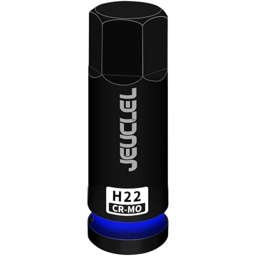 Image of JEUCLEL 22mm Hex Impact Bit Socket, H22 1/2-Inch Impact Drive Allen Socket, Cr-Mo Steel Lengthen Hex Screwdriver Adapter for Electric Ratchet Wrenches Fastening Screws