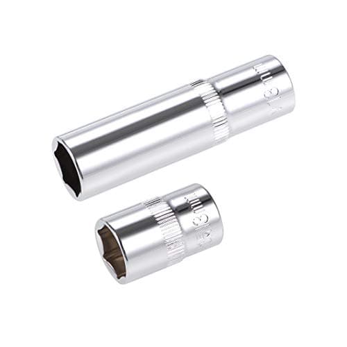 Image of sourcing map 3/8-Inch Drive by 13mm Deep and Shallow Socket Set of 2 Pcs, Cr-V, 6-Point, Metric