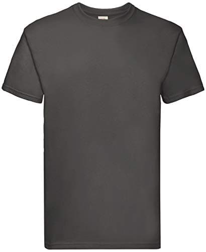 Image of Fruit of the Loom Men's Super Premium Short Sleeve T-Shirt, Heather Grey, X-Large