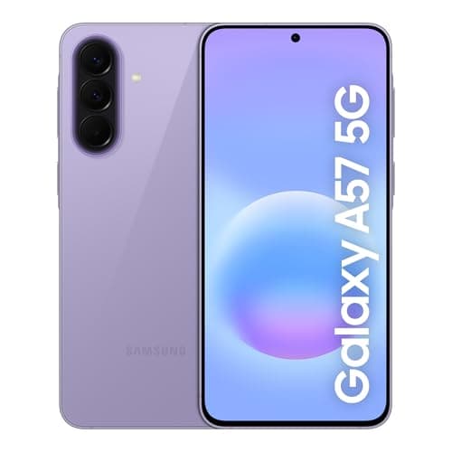 Image of Samsung Galaxy A57 5G, Slim Smartphone, Awesome Intelligence Features, 8GB, 256GB Storage, 50MP Wide-Angle Camera, Up To 2-Day Runtime, Awesome Lilac, 3 Year Extended Warranty (UK Version)