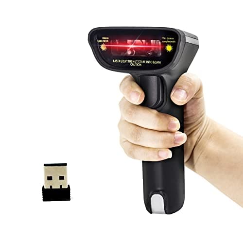 Image of Alacrity 1D Wireless Laser Barcode Scanner, 2in1 2.4GHz Wireless USB Wired Handheld Barcode Reader, 6708LA