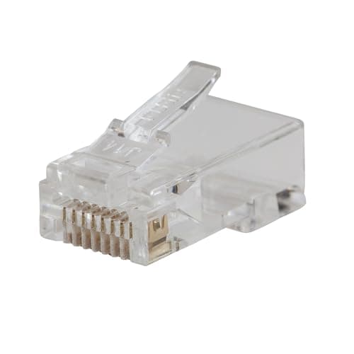 Image of KLEIN TOOLS VDV826-702 Pass-Thru Modular Data Plug, RJ45 CAT5E, Gold Plated, Pass Through Connectors 50-Pack