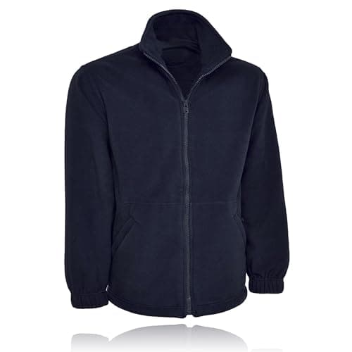 Image of Swift Wear Men's Fleece Jacket Full Zip Up Polar Work Outdoor Warm Anti Pill Coat Top Pocket Jacket (UK, Alpha, XL, Regular, Regular, Navy)