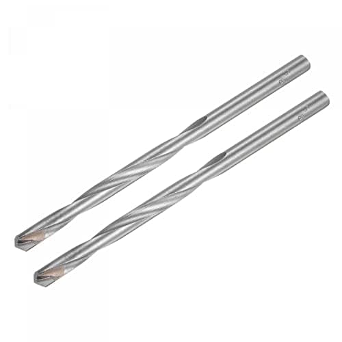 Image of sourcing map 8mm Cutting Dia Cemented Carbide Twist Extra Long Drill Bit with Round Straight Shank for Hardened Steel Stainless Steel, 150mm Length 2 Pcs