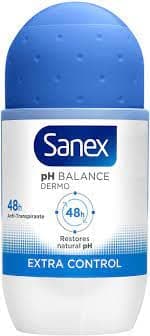 Image of 'SANEX DERMO Extra Control – Women Roll-On Deodorant Pack of 6 (6 x 50 ml)