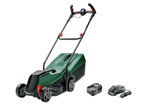 Image of Bosch Cordless Lawnmower CityMower 18V-32 (18 Volt, 1x Battery 4 Ah, Brushless Motor, Cutting Width: 32 cm, Lawns up to 300 m², in Carton Packaging)