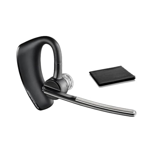 Image of Plantronics Voyager Legend (Poly) Bluetooth Headset + Integrated Charge Cable, Mono in-Ear Earhook, Noise-Canceling Boom Mic, Siri/Google, 7h Talk (21h w/Case), SoundGuard, 10m Range, Includes Cloth