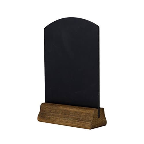 Image of Chalkboards UK Table Top Chalkboard with Plinth, Wood, Rustic Brown, (A5) 23 x 15 x 4 cm WC125F