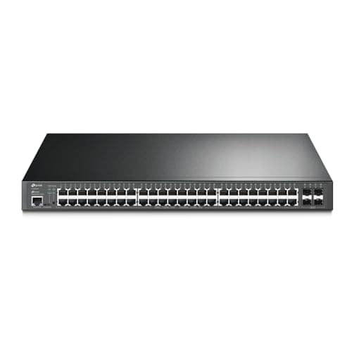 Image of TP-Link JetStream 52-Port Gigabit L2+ PoE+ Managed Rackmount Switch with 4x SFP Slots, Black