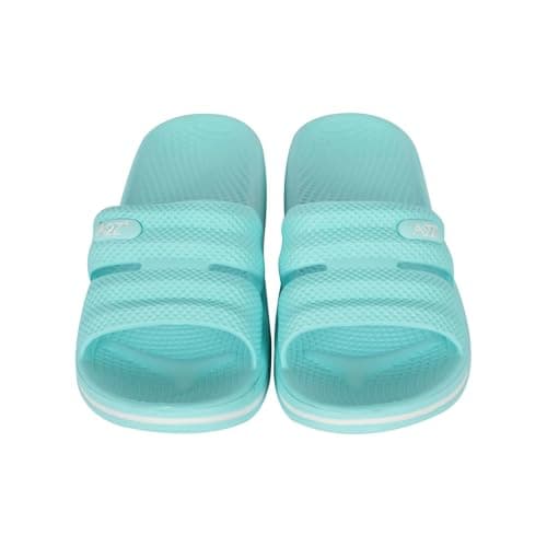 Image of A2Z Kids Girls Ladies EVA Summer Sliders Lightweight Waterproof Shower Pool - Slider 1301 Aqua 6 UK
