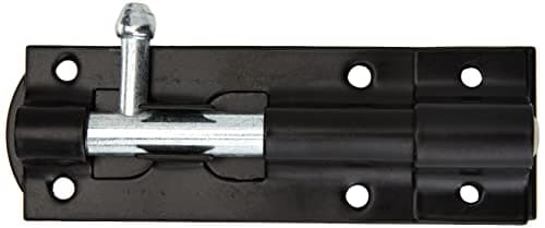 Image of TIMCO Straight Tower Bolt - Black - 4" - TBS4BP