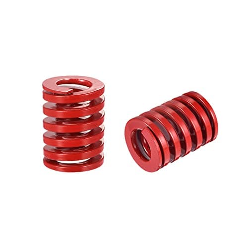 Image of sourcing map 3D Printer Die Spring, 2pcs TM 20mm OD 25mm Long Spiral Stamping Medium Load Compression Mould Die Springs for 3D Printer Electric Part, Red