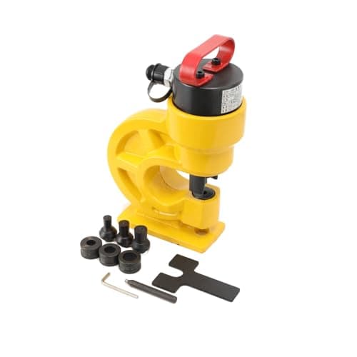 Image of ECUTEE CH-60 Hydraulic Punching Machine Hole Puncher Tool, Stamping Metal Sheets Copper Metal Angle Iron 3/8-3/4 Aperture, Used For L-type H-type Flat Copper and Busbars