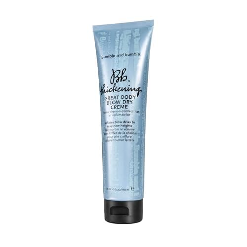 Image of Bumble and bumble. Thickening Great Body Volumizing Blow Dry Cream | Heat Protection | Volume Blowouts for Fine to Medium Hair | Wavy, Straight, 150 ml