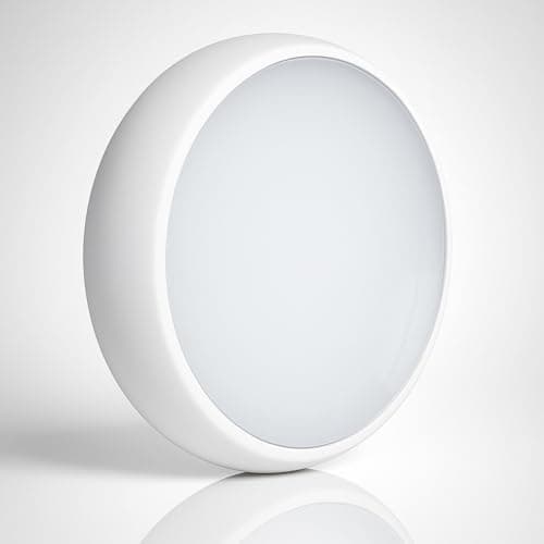 Image of LEDBRITE LED Ceiling & Wall Light White Bulkhead 5CCT Switchable 2700-6000K 16W Round IP65 Weatherproof