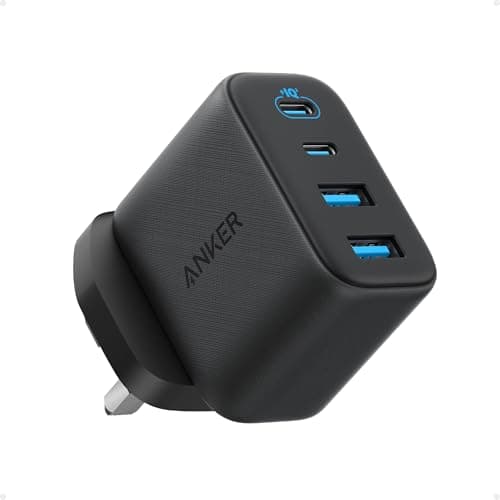 Image of Anker Zolo 50W USB C Plug, 4-Port USB C Charger with 2 USB-C & 2 USB-A, Compact Fast Charger UK for iPhone 17/16/15/14/13 Series, iPad, Galaxy (Black, Cable Not Included)