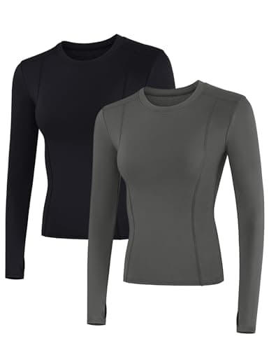 Image of IECCP Women T-Shirts Women's Compression Long Sleeve Shirts Running Workout Shirts Women's Activewear Long Sleeve Tops Breathable Outdoor M
