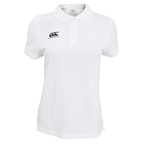 Image of Canterbury Women's Waimak Cotton Polo Shirt | Rugby Shirt | Casual Polo Shirt, White, 8