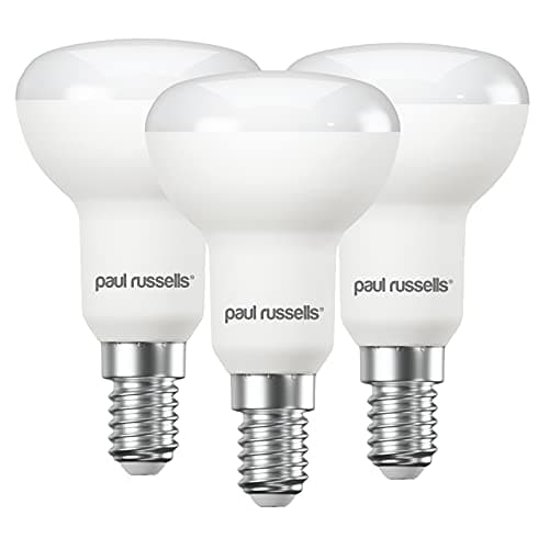 Image of paul russells Daylight E14 Spotlight, 4.9Watt LED Reflector R50 Light, Small Edison Screw 40w Equivalent Bulb, 470LM 6500K Frosted 120° Beam Angle SES Energy Saving (Not Dimmable) Bulbs, 3 Pack