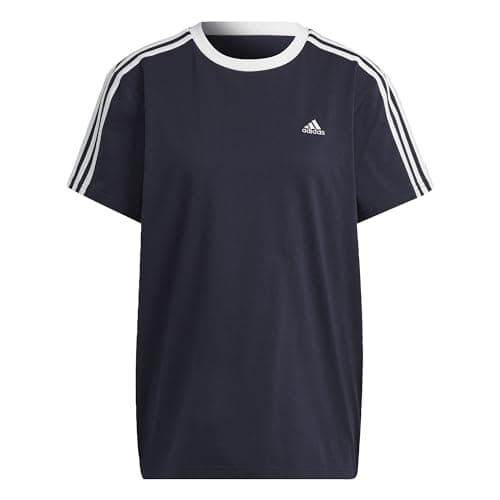 Image of adidas Women's Essentials 3-Stripes Tee, Legend Ink/White, XS