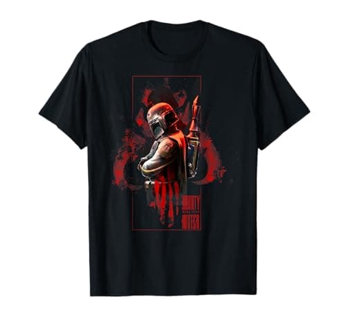 Image of Star Wars Boba Fett Hunter Box Mandalorian Graphic T-Shirt T-Shirt