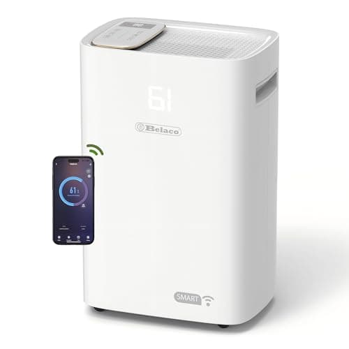 Image of Belaco 20L WiFi Dehumidifier for Home & Basement – Smart App Control, Energy Efficient Compressor, Laundry Dry Mode, Continuous Drain, Digital Humidity Display