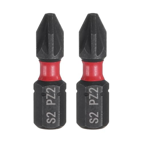 Image of sourcing map 2pcs PZ2 Screwdriver Bit 1/4" Hex Shank 25mm/1" Length Magnetic Phillips Slotted Hex Bits S2 Steel Screw Driver Bit Industrial Grade Electric Drill Bits