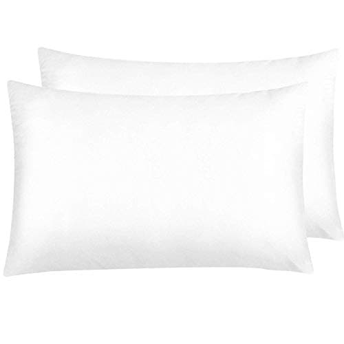 Image of NTBAY 2 Pack Zippered Satin Pillow Cases for Hair and Skin, Luxury Standard Hidden Zipper Pillowcases Set of 2, 50x75 cm, White