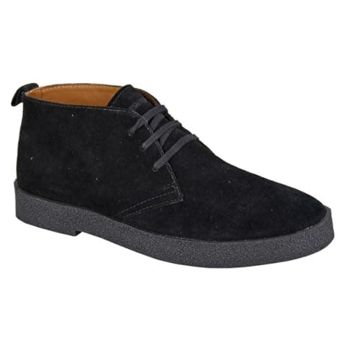Image of Roamers Men's M759 Real Suede Leather Lined Desert Boots (Black, UK Footwear Size System, Adult, Men, Numeric, Medium, 11)