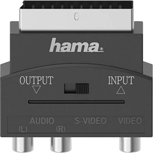 Image of Hama 00205268 video cable adapter S-VHS 3 x RCA + SCART (21-pin) Black