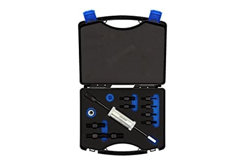 Image of GEDORE Thread adapter set with slide hammer, Set for 1-hole applications, 9 adapters M10-M4 to M14x1.5-M18, 1.81/K-12