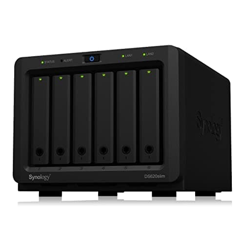 Image of Synology Disk Station DS620slim - NAS server - 6 bays - SATA 6Gb/s - RAID 0, 1, 5, 6, 10, JBOD - RAM 2 GB - Gigabit Ethernet - iSCSI